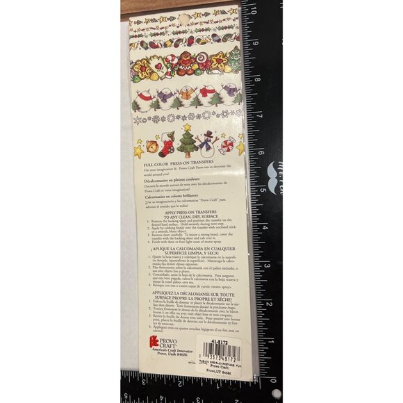 VINTAGE Provo Craft First Impressions Rub-On Transfers Christmas Theme 48-8272 - Picture 4 of 4